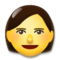 Woman emoji on LG